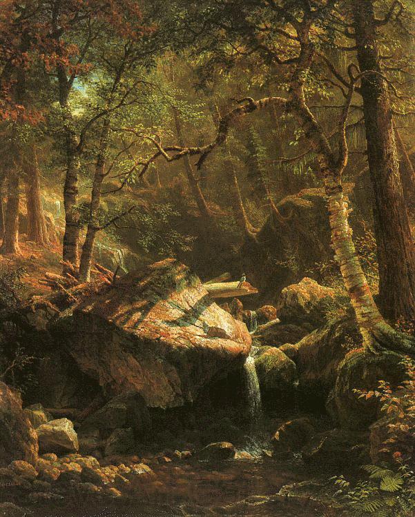 Albert Bierstadt The Mountain Brook Norge oil painting art